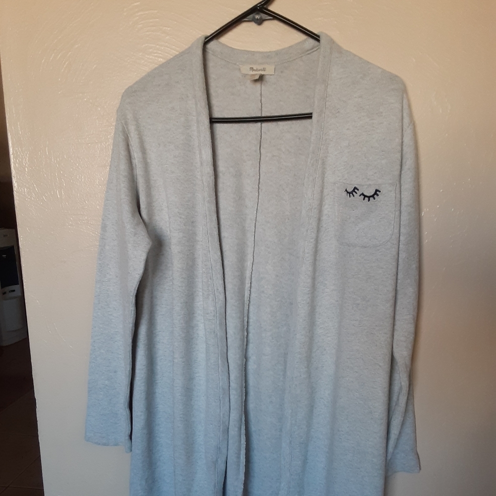 Madewell Cotton Open Front Cardigan Duster Sz XS-S